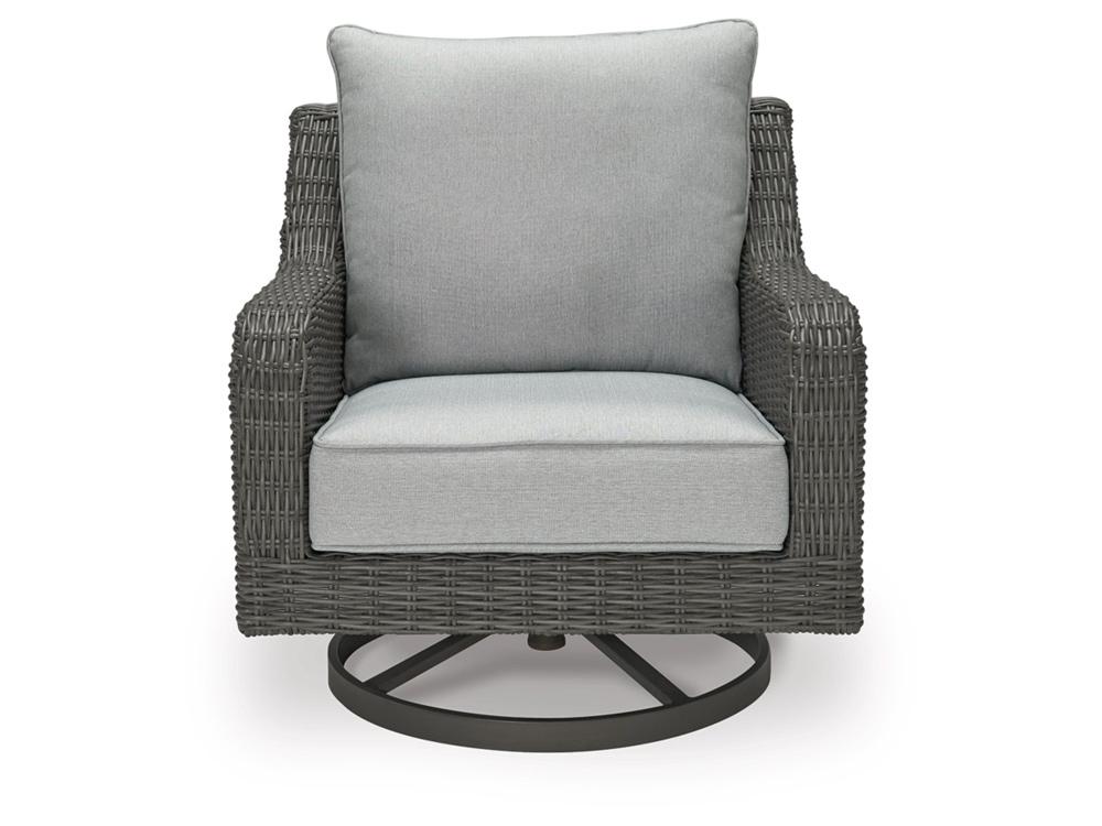 Signature Design by Ashley - Elite Park Outdoor Swivel Lounge W/ Cushion in Gray - P518-821 veiw 1