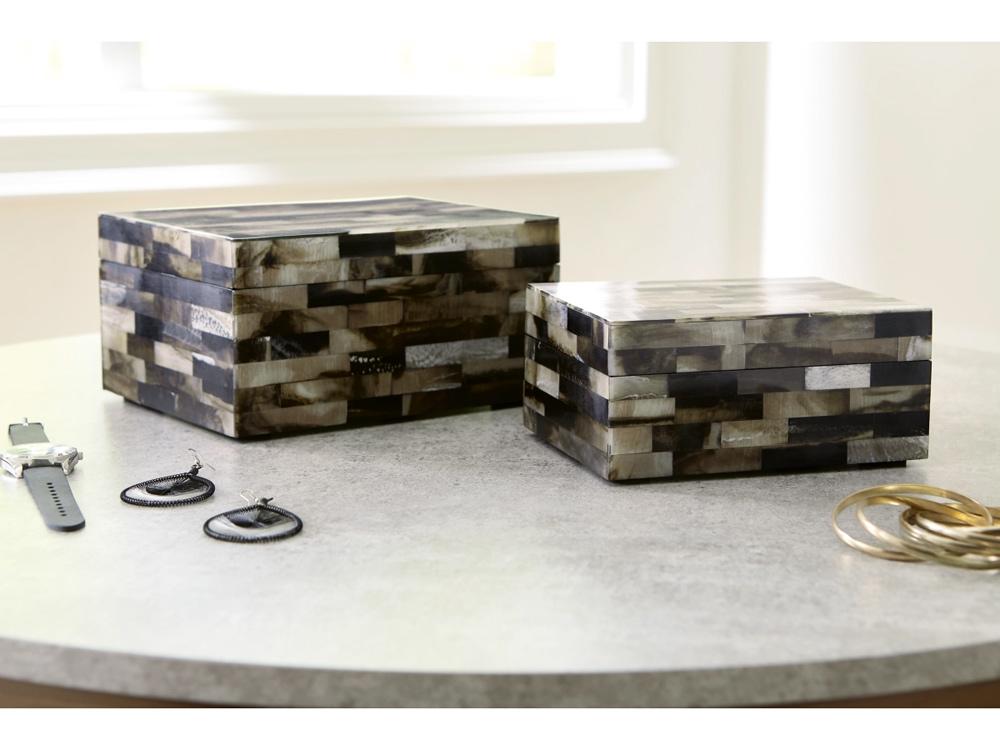 Signature Design by Ashley - Ellford Box Set (Set of 2) in Black/Brown/Cream - A2000596 veiw 2