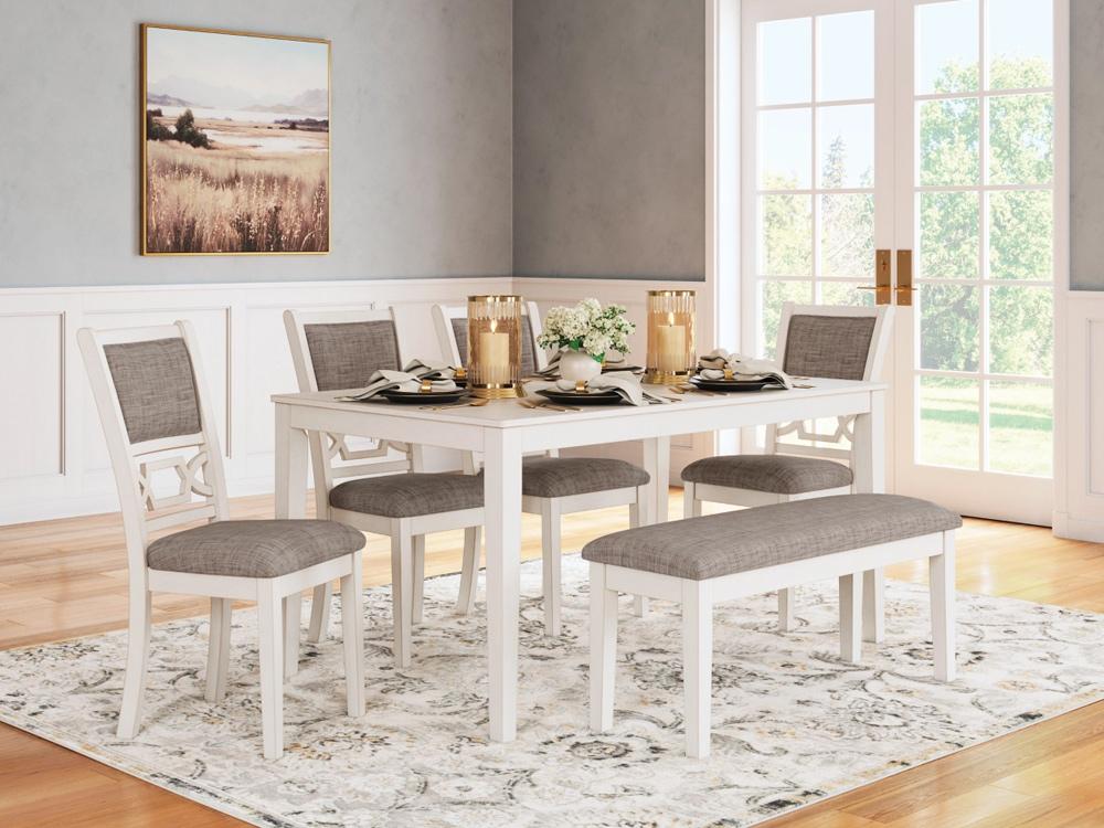 Signature Design by Ashley - Erinberg Dining Room Table (Set of 6) in Antique White - D423-325 veiw 2