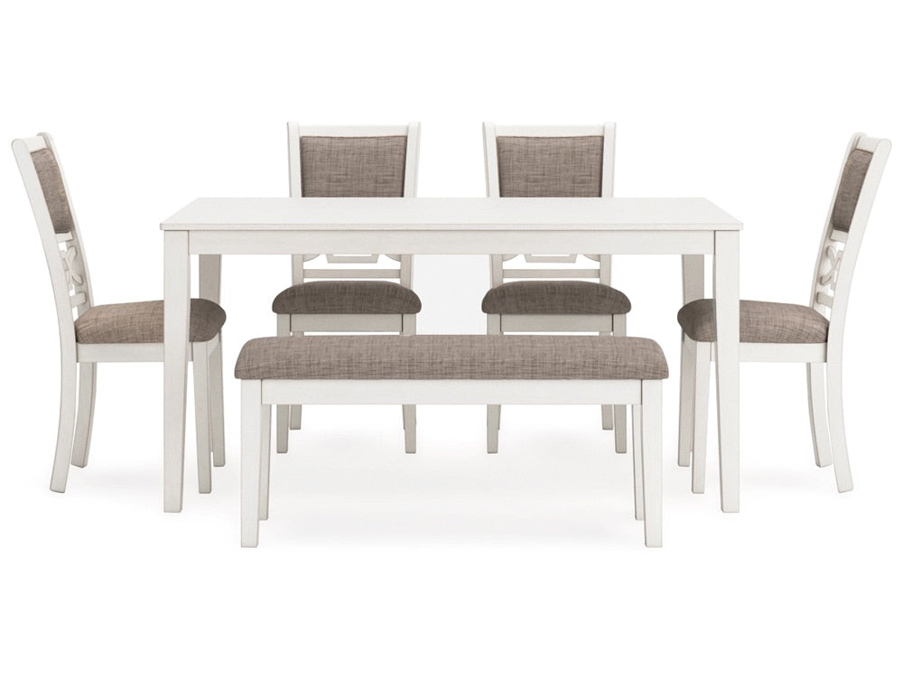 Signature Design by Ashley - Erinberg Dining Room Table (Set of 6) in Antique White - D423-325 veiw 3