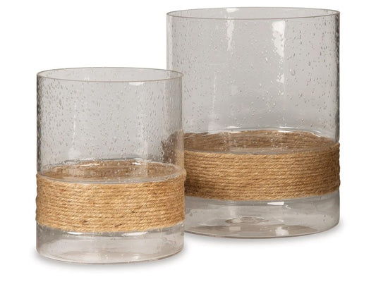 Signature Design by Ashley - Eudocia Candle Holder Set (Set of 2) in Clear - A2000456 veiw 1