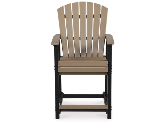 Signature Design by Ashley - Fairen Trail Outdoor Barstool (Set of 2) in Black/Driftwood - P211-124 veiw 1