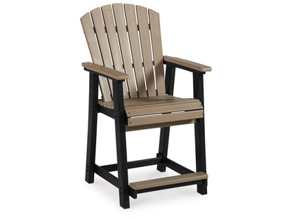 Signature Design by Ashley - Fairen Trail Outdoor Barstool (Set of 2) in Black/Driftwood - P211-124 veiw 3