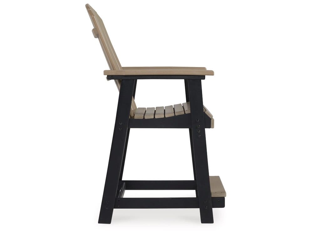 Signature Design by Ashley - Fairen Trail Outdoor Barstool (Set of 2) in Black/Driftwood - P211-124 veiw 4