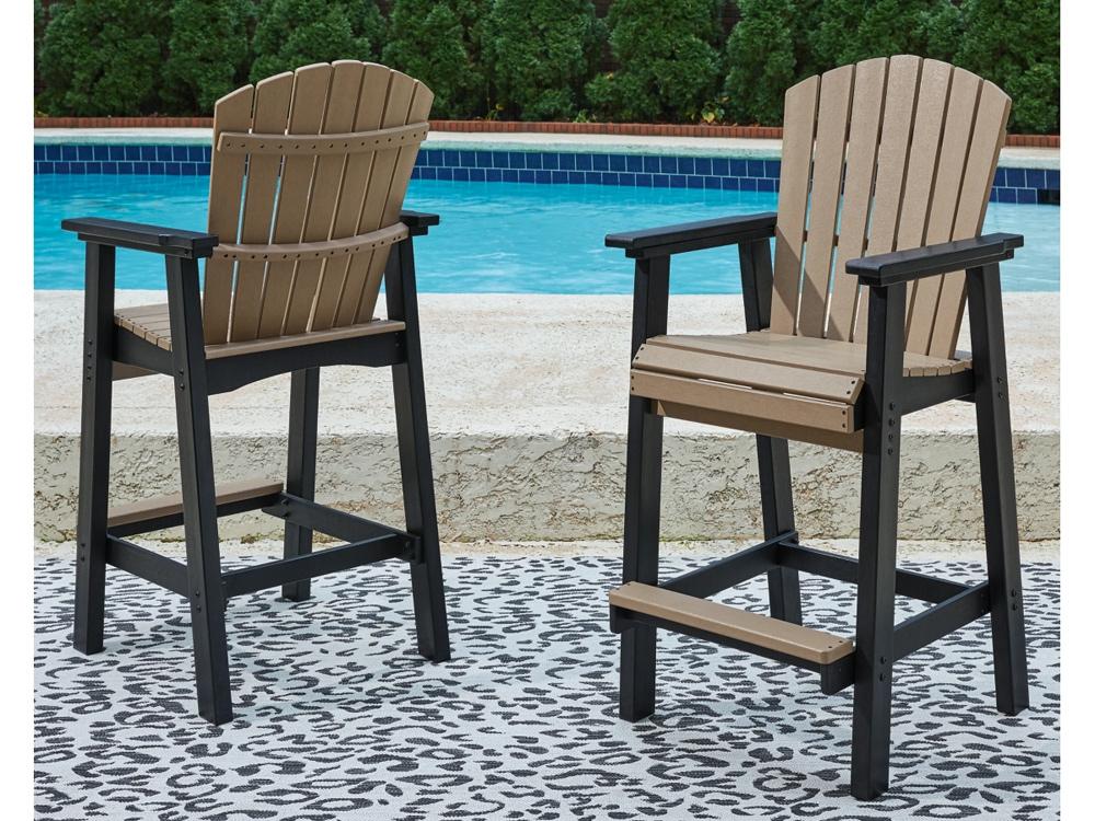 Signature Design by Ashley - Fairen Trail Tall Barstool (Set of 2) in Black/Driftwood - P211-130 veiw 2