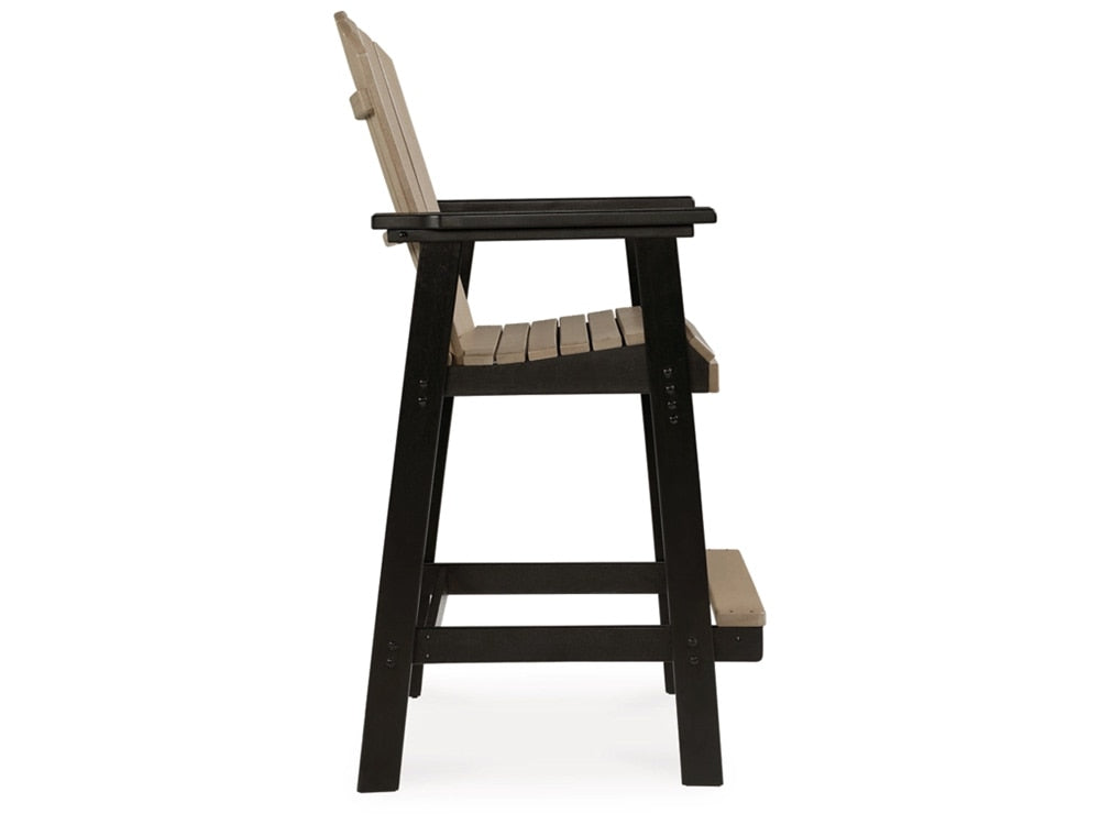 Signature Design by Ashley - Fairen Trail Tall Barstool (Set of 2) in Black/Driftwood - P211-130 veiw 4