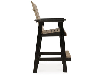 Signature Design by Ashley - Fairen Trail Tall Barstool (Set of 2) in Black/Driftwood - P211-130 veiw 4