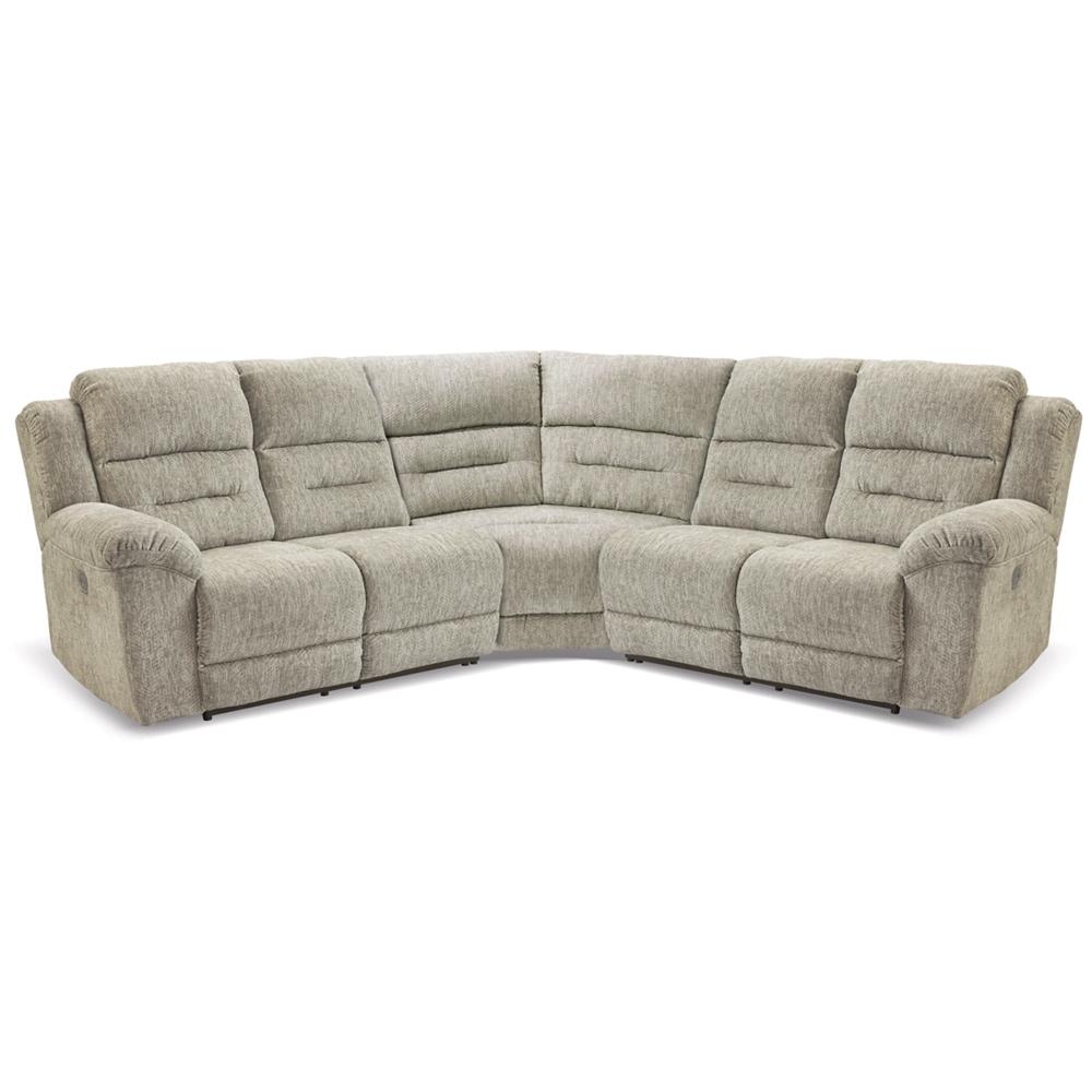 Signature Design by Ashley - Family Den 3 Piece Power Reclining Sectional in Pewter veiw 1