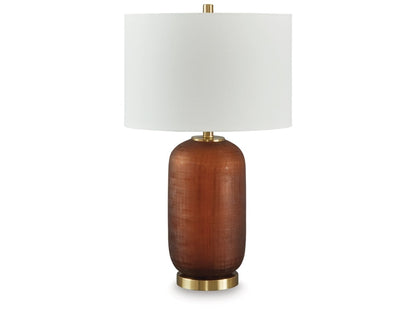 Signature Design by Ashley - Farberman Glass Table Lamp in Amber - L430864 veiw 1