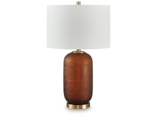 Signature Design by Ashley - Farberman Glass Table Lamp in Amber - L430864 veiw 1