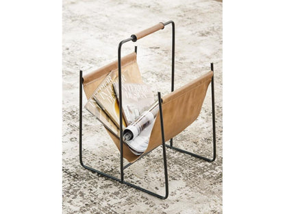 Signature Design by Ashley - Faronworth Magazine Rack in Brown/Black - A4000668 veiw 2