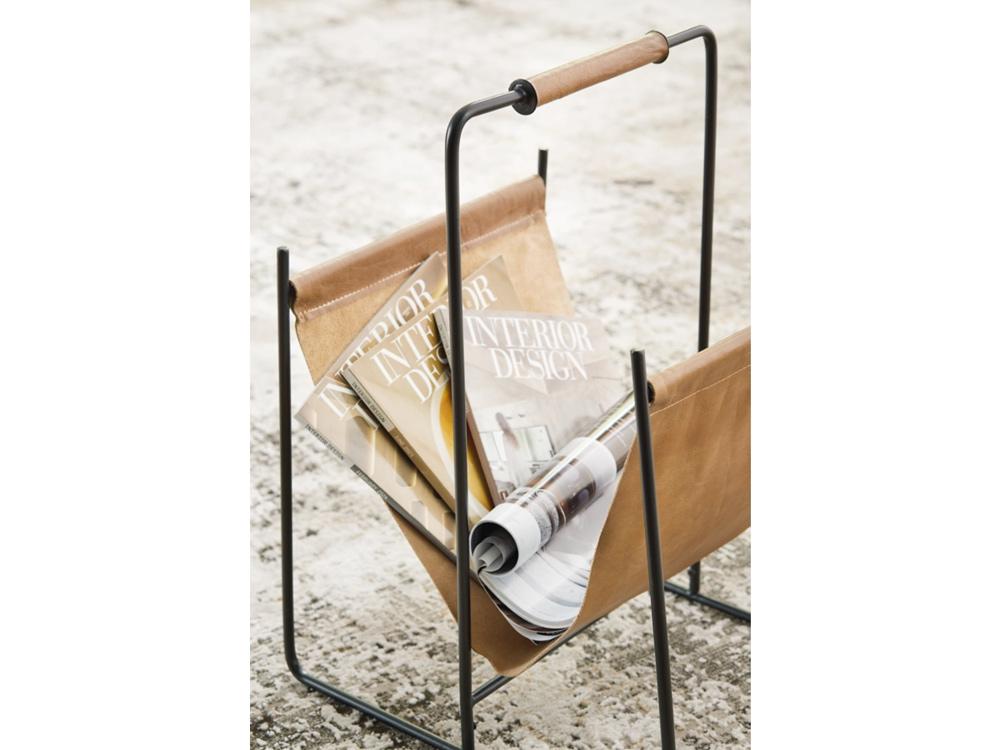 Signature Design by Ashley - Faronworth Magazine Rack in Brown/Black - A4000668 veiw 4