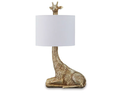 Signature Design by Ashley - Ferrison Poly Table Lamp in Gold Finish - L317004 veiw 1