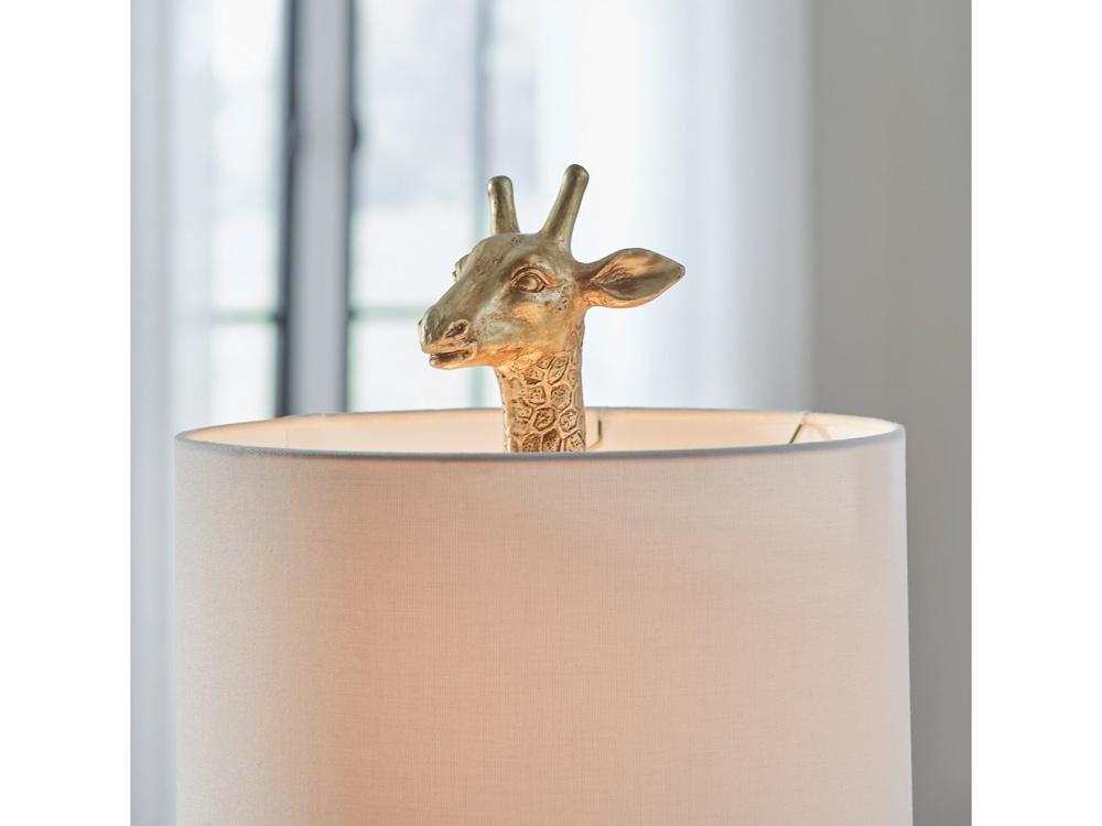 Signature Design by Ashley - Ferrison Poly Table Lamp in Gold Finish - L317004 veiw 3