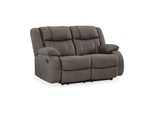 Signature Design by Ashley - First Base Reclining Loveseat in Gunmetal - 6880486 veiw 1