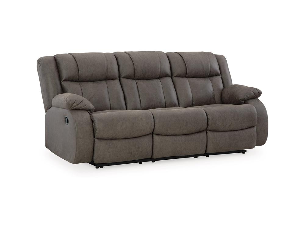 Signature Design by Ashley - First Base Reclining Sofa in Gunmetal - 6880488 veiw 1