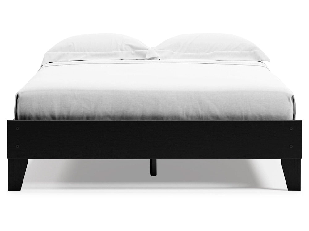 Signature Design by Ashley - Flannia Queen Platform Bed in Black/Brown - EB3392-113 veiw 1