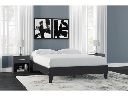 Signature Design by Ashley - Flannia Queen Platform Bed in Black/Brown - EB3392-113 veiw 2