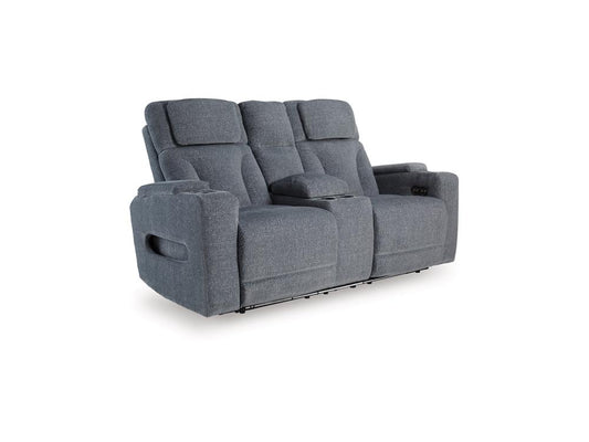 Signature Design by Ashley - Forest Lake Pwr Rec Loveseat/Con/Adj Hdrst in Steel - 4980218 veiw 1