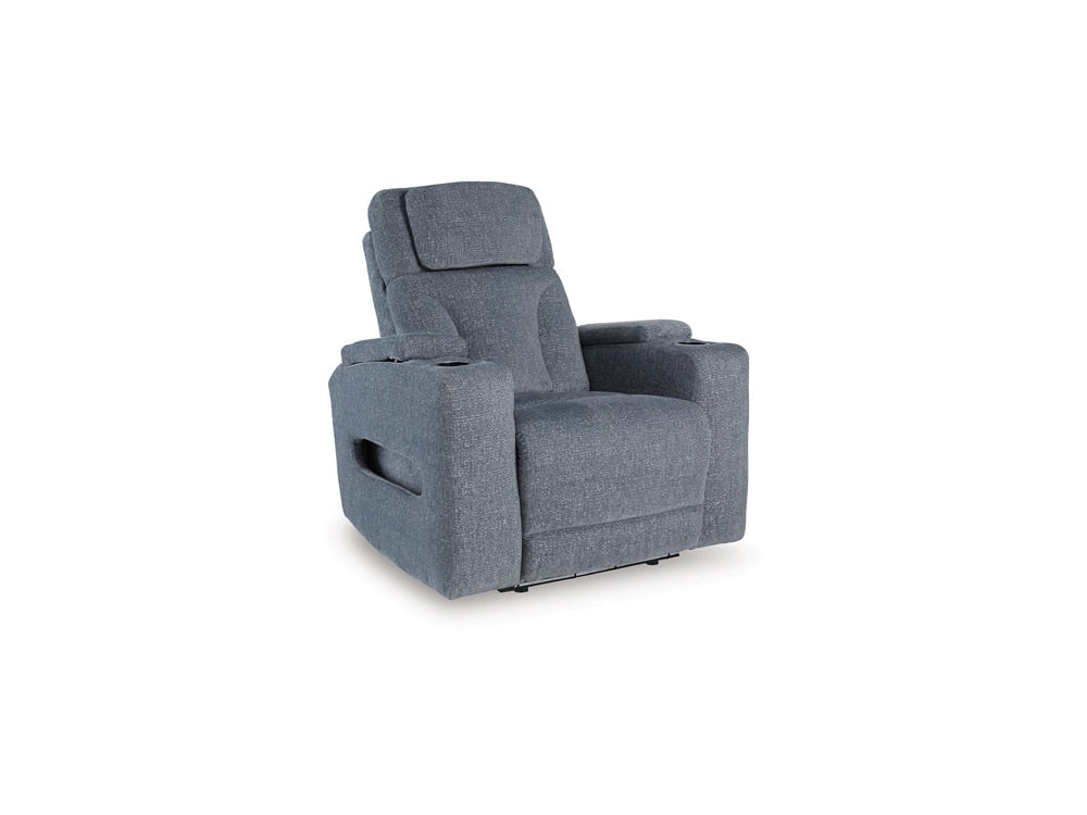 Signature Design by Ashley - Forest Lake Pwr Recliner/Adj Headrest in Steel - 4980213 veiw 1