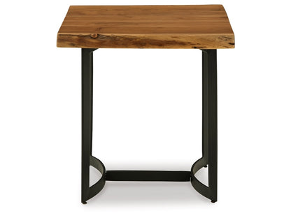 Signature Design by Ashley - Fortmaine Rectangular End Table in Brown/Black - T872-3 veiw 1