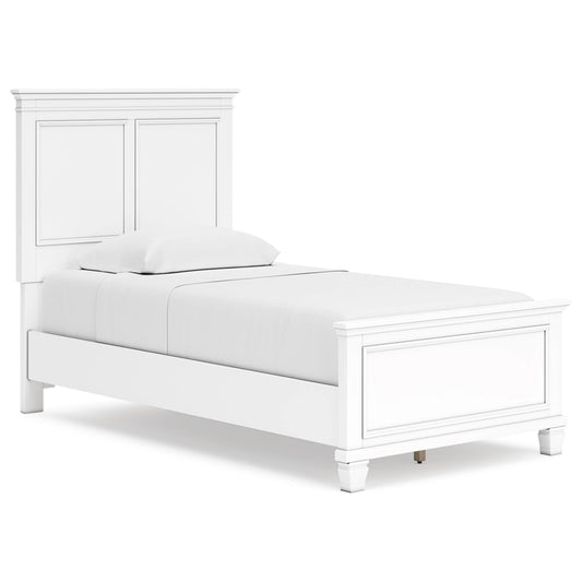 Signature Design by Ashley - Fortman Twin Panel Bed in White veiw 1