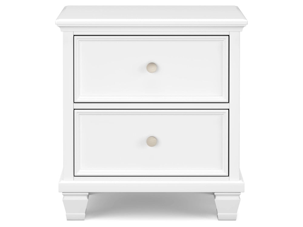 Signature Design by Ashley - Fortman Two Drawer Night Stand in White - B680-92 veiw 1