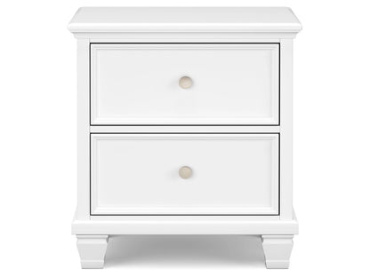 Signature Design by Ashley - Fortman Two Drawer Night Stand in White - B680-92 veiw 1