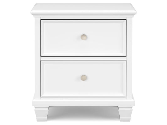 Signature Design by Ashley - Fortman Two Drawer Night Stand in White - B680-92 veiw 1