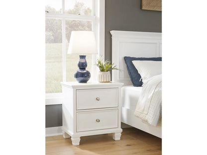 Signature Design by Ashley - Fortman Two Drawer Night Stand in White - B680-92 veiw 2