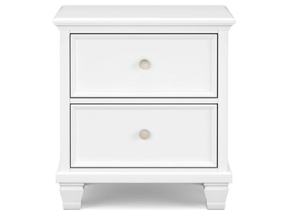 Signature Design by Ashley - Fortman Two Drawer Night Stand in White - B680-92 veiw 4