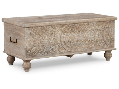 Signature Design by Ashley - Fossil Ridge Storage Bench in Beige - A4000039 veiw 1