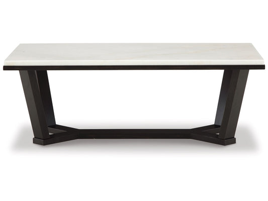 Signature Design by Ashley - Fostead Rectangular Cocktail Table in White/Espresso - T770-1 veiw 1