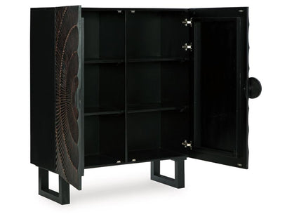 Signature Design by Ashley - Fosterman Accent Cabinet in Distressed Black - A4000660 veiw 3