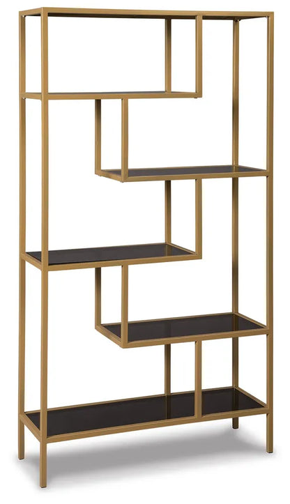 Signature Design by Ashley - Frankwell Bookcase in Gold Finish - A4000286 view 1