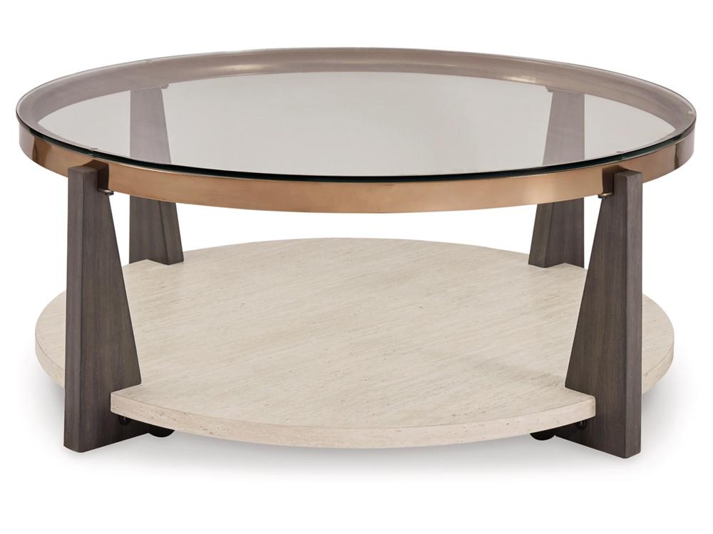 Signature Design by Ashley - Frazwa Round Cocktail Table in Multi - T432-8 veiw 1