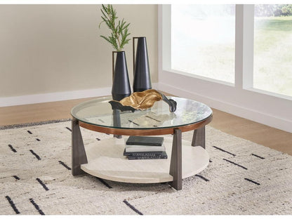 Signature Design by Ashley - Frazwa Round Cocktail Table in Multi - T432-8 veiw 2