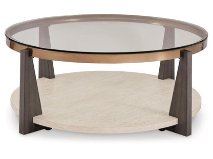 Signature Design by Ashley - Frazwa Round Cocktail Table in Multi - T432-8 veiw 3