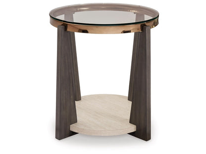 Signature Design by Ashley - Frazwa Round End Table in Multi - T432-6 veiw 3