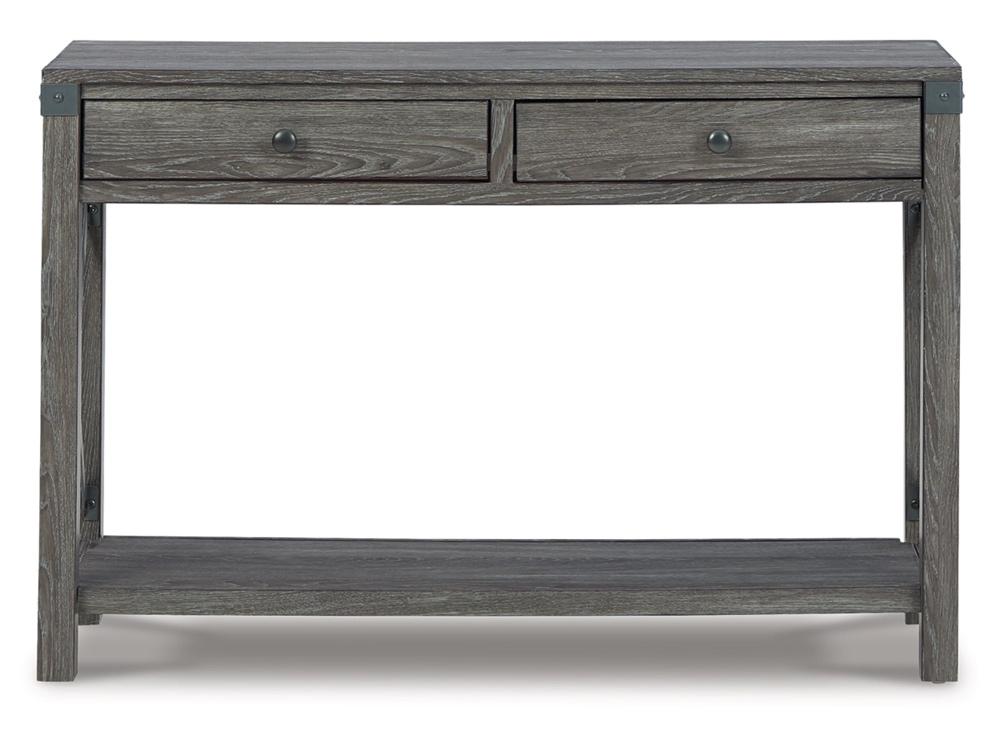 Signature Design by Ashley - Freedan Console Sofa Table in Grayish Brown - T175-4 veiw 1