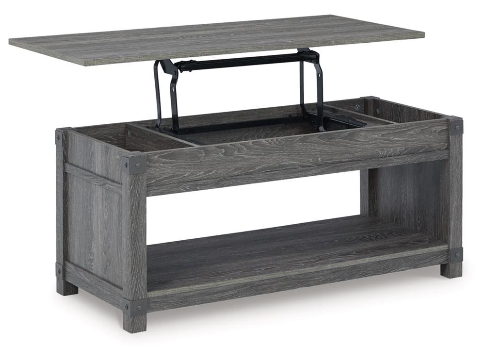 Signature Design by Ashley - Freedan Rect Lift Top Cocktail Table in Grayish Brown - T175-9 veiw 3