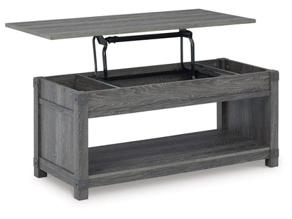 Signature Design by Ashley - Freedan Rect Lift Top Cocktail Table in Grayish Brown - T175-9 veiw 3