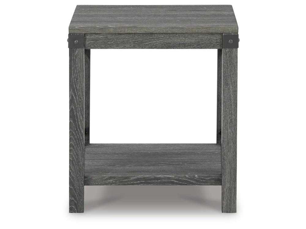 Signature Design by Ashley - Freedan Square End Table in Grayish Brown - T175-2 veiw 3