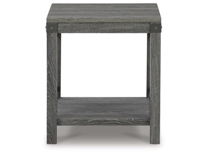 Signature Design by Ashley - Freedan Square End Table in Grayish Brown - T175-2 veiw 3