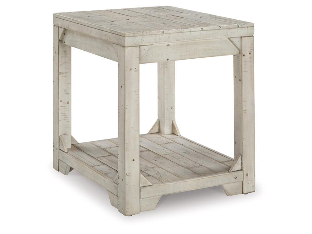 Signature Design by Ashley - Fregine Rectangular End Table in White Wash - T755-3 veiw 1