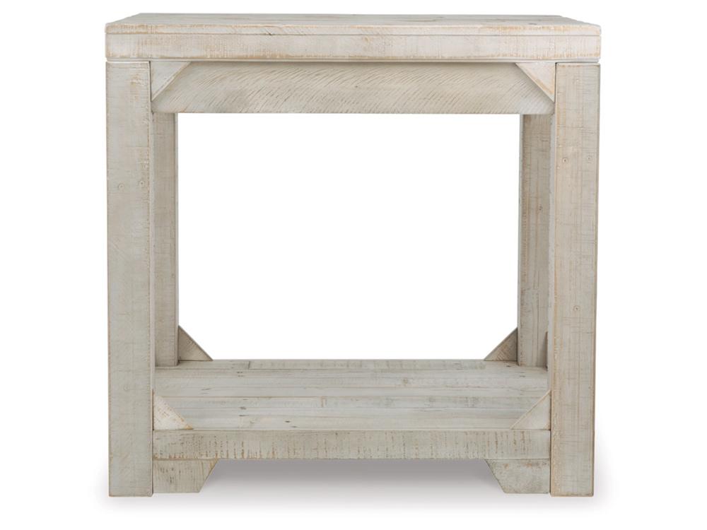 Signature Design by Ashley - Fregine Rectangular End Table in White Wash - T755-3 veiw 3