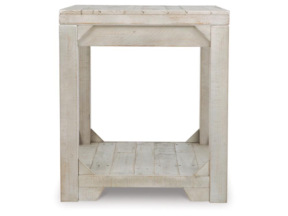 Signature Design by Ashley - Fregine Rectangular End Table in White Wash - T755-3 veiw 4