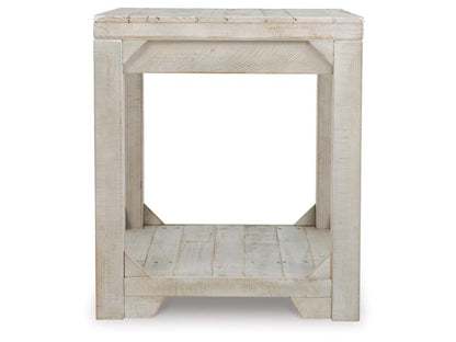 Signature Design by Ashley - Fregine Rectangular End Table in White Wash - T755-3 veiw 4