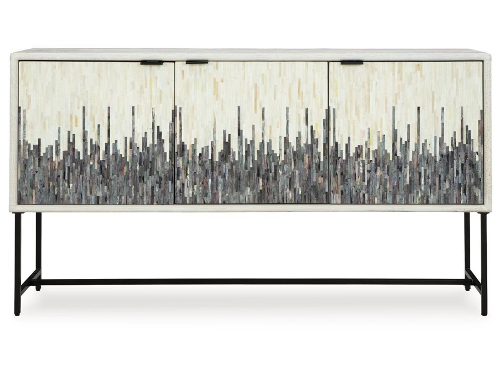 Signature Design by Ashley - Freyton Accent Cabinet in White/Gray - A4000582 veiw 1