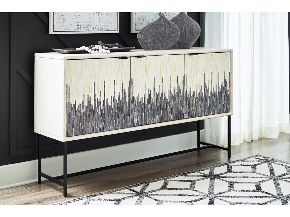 Signature Design by Ashley - Freyton Accent Cabinet in White/Gray - A4000582 veiw 2